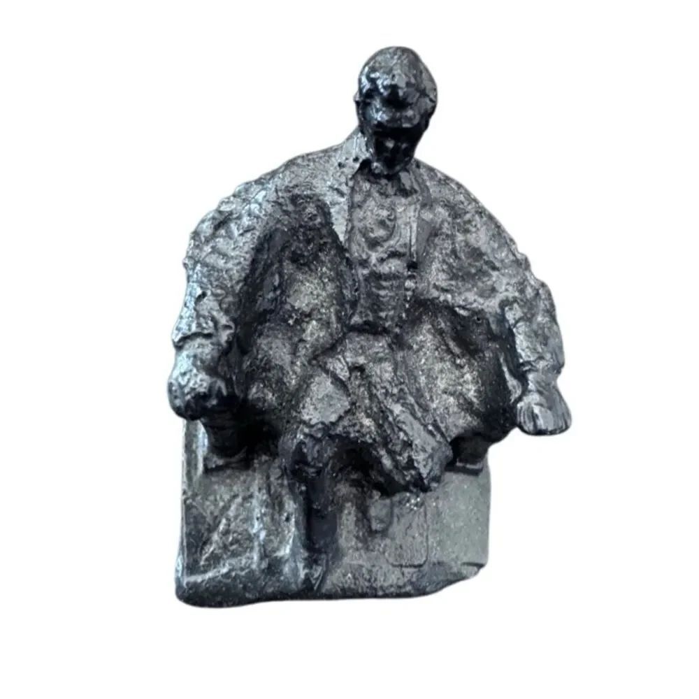 Handcrafted by Coal Miniature Sculpture Abraham Lincoln Mini